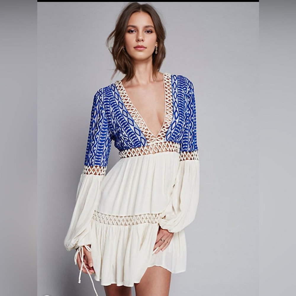 Stunning EUC Free People mini boho dress beautiful condition